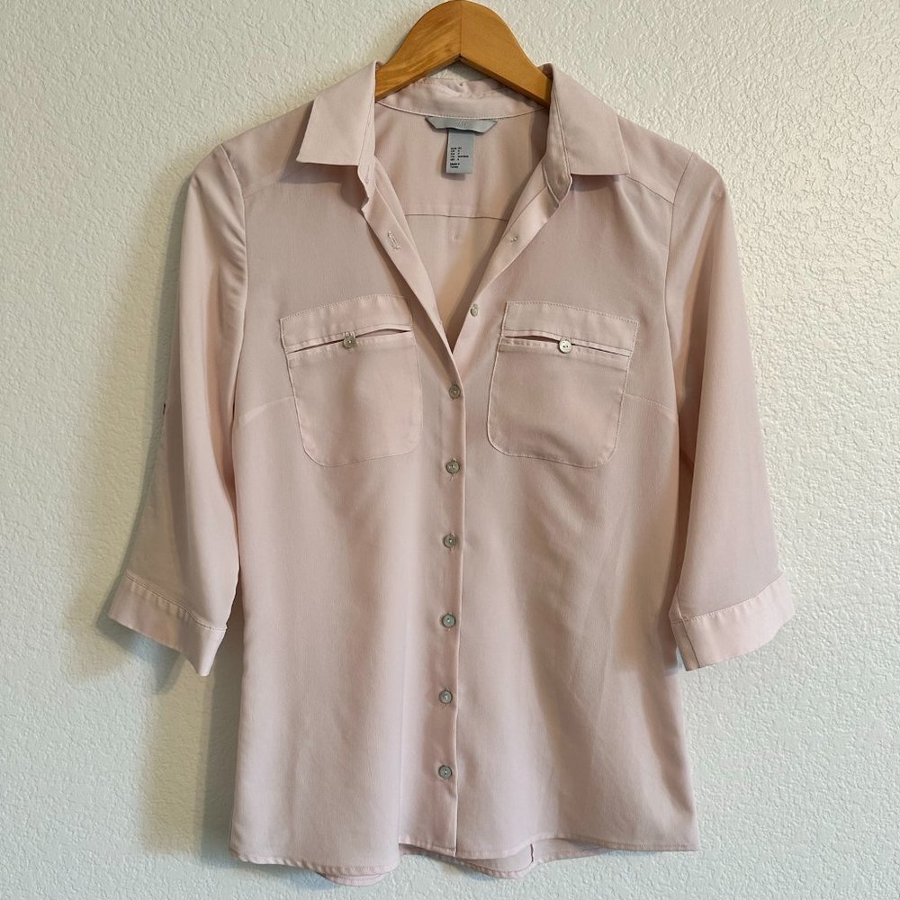 H&M Dress Shirt Blouse Size 4